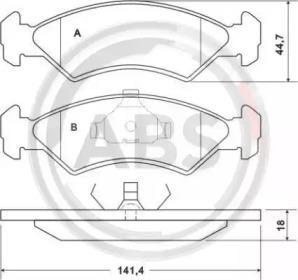 A.B.S. 36707 Brake pads A.B.S. 36707 Brake pads