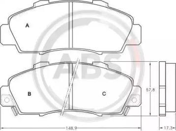 A.B.S. 36737 Колодки гальмівні