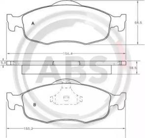 A.B.S. 36809 Brake pads A.B.S. 36809 Brake pads