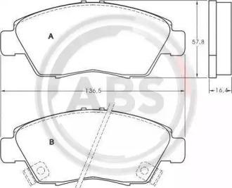 A.B.S. 36831 Колодки гальмівні