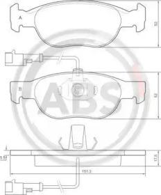 A.B.S. 36892 Brake pads A.B.S. 36892 Brake pads