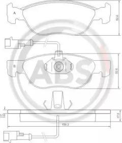 A.B.S. 36893 Колодки гальмівні A.B.S. 36893 Колодки гальмівні