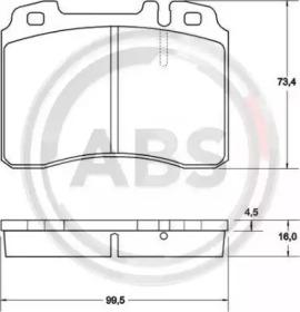 A.B.S. 36904 Колодки гальмівні A.B.S. 36904 Колодки гальмівні