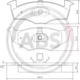 A.B.S. 36970 Brake pads A.B.S. 36970 Brake pads