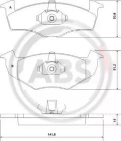 A.B.S. 37092 Brake pads A.B.S. 37092 Brake pads