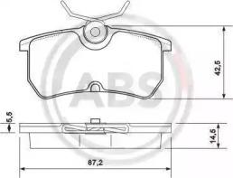 A.B.S. 37101 Колодки гальмівні