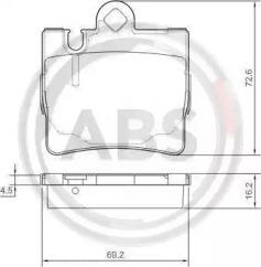 A.B.S. 37150 Brake pads A.B.S. 37150 Brake pads