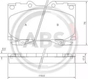 A.B.S. 37231 Brake pads A.B.S. 37231 Brake pads