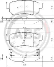 A.B.S. 37247 Brake pads A.B.S. 37247 Brake pads