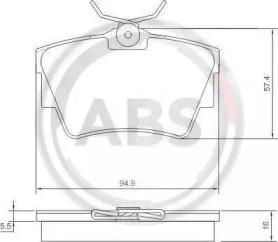 A.B.S. 37288 Колодки тормозные