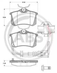 A.B.S. 37334 Колодки гальмівні