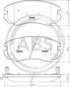 A.B.S. 37423 Колодки гальмівні A.B.S. 37423 Колодки гальмівні