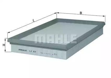 Mahle Original LX 63 Фільтр повітряний Mahle Original LX 63 Фільтр повітряний