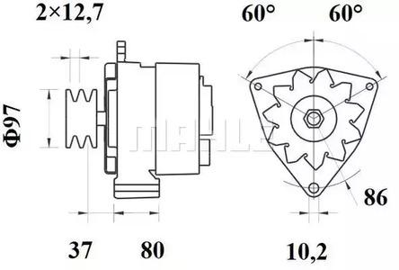 Mahle Original MG100 Alternator assy Mahle Original MG100 Alternator assy
