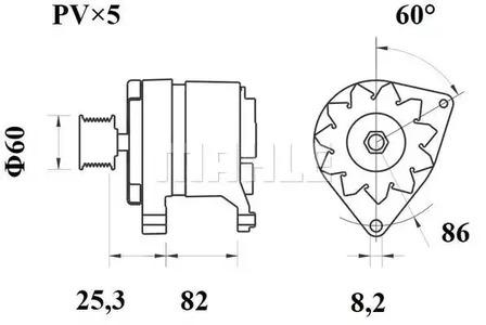 Mahle Original MG 101 Alternator assy Mahle Original MG 101 Alternator assy