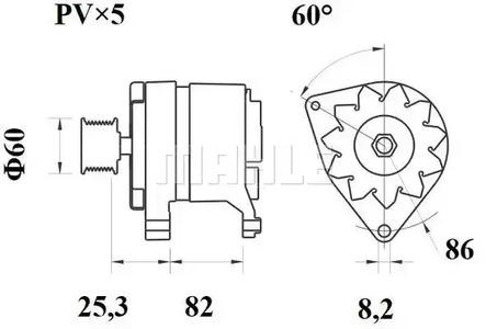 Mahle Original MG 102 Alternator assy Mahle Original MG 102 Alternator assy