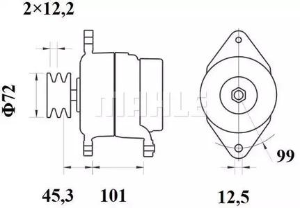 Mahle Original MG 103 Генератор Mahle Original MG 103 Генератор