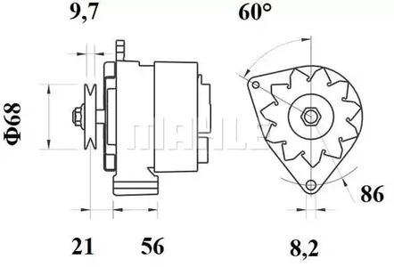 Mahle Original MG 104 Генератор Mahle Original MG 104 Генератор