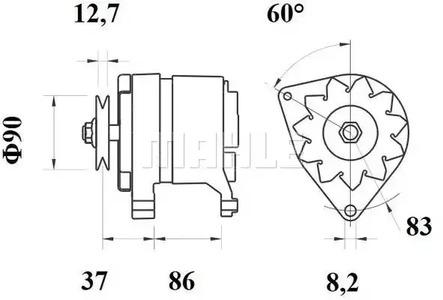 Mahle Original MG 110 Alternator assy Mahle Original MG 110 Alternator assy