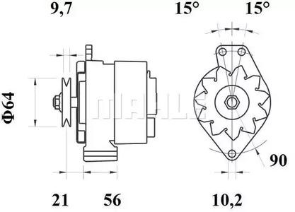 Mahle Original MG 113 Alternator assy