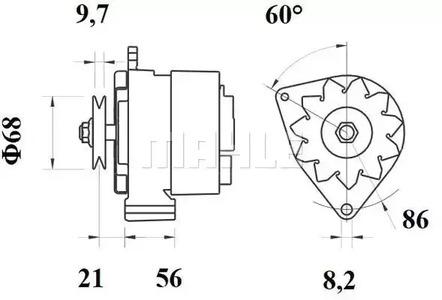 Mahle Original MG 124 Alternator assy Mahle Original MG 124 Alternator assy