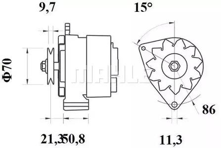 Mahle Original MG 130 Alternator assy