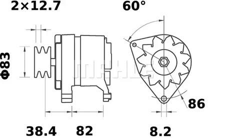 Mahle Original MG 133 Alternator assy Mahle Original MG 133 Alternator assy