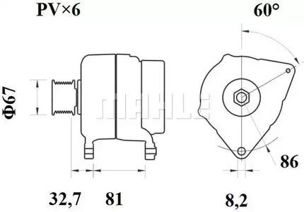 Mahle Original MG 15 Генератор Mahle Original MG 15 Генератор