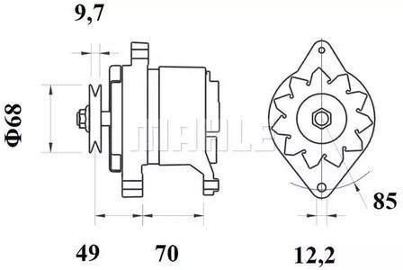 Mahle Original MG 156 Alternator assy Mahle Original MG 156 Alternator assy