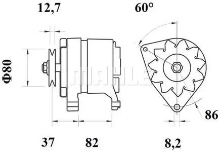 Mahle Original MG 159 Alternator assy