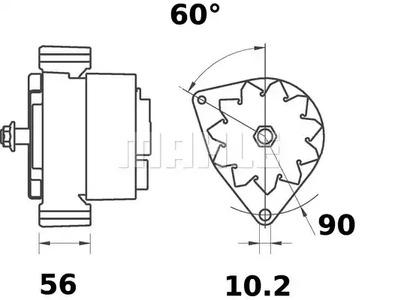 Mahle Original MG 165 Alternator assy