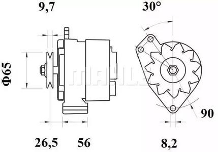 Mahle Original MG 185 Alternator assy