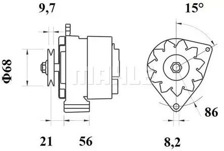 Mahle Original MG 187 Alternator assy Mahle Original MG 187 Alternator assy