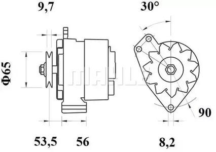 Mahle Original MG 193 Alternator assy Mahle Original MG 193 Alternator assy