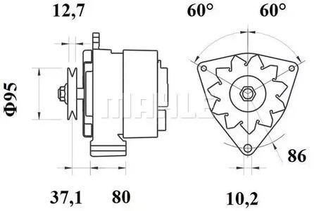 Mahle Original MG 20 Alternator assy