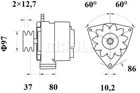 Mahle Original MG 206 Alternator assy Mahle Original MG 206 Alternator assy