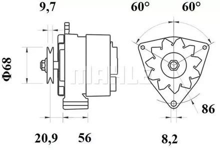 Mahle Original MG 210 Генератор Mahle Original MG 210 Генератор
