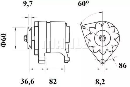 Mahle Original MG 222 Alternator assy