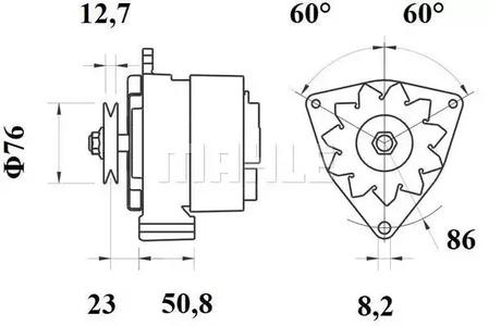 Mahle Original MG 228 Генератор Mahle Original MG 228 Генератор