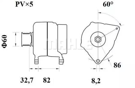 Mahle Original MG 231 Генератор Mahle Original MG 231 Генератор