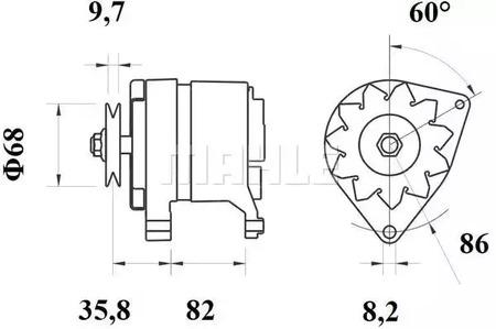 Mahle Original MG 236 Alternator assy Mahle Original MG 236 Alternator assy