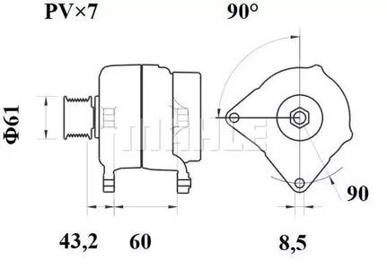 Mahle Original MG 242 Генератор Mahle Original MG 242 Генератор