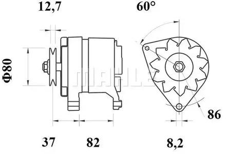 Mahle Original MG 249 Alternator assy Mahle Original MG 249 Alternator assy