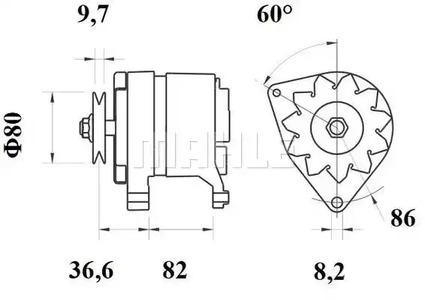 Mahle Original MG 259 Alternator assy Mahle Original MG 259 Alternator assy