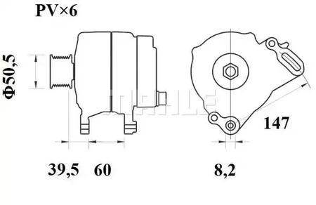 Mahle Original MG 261 Генератор Mahle Original MG 261 Генератор