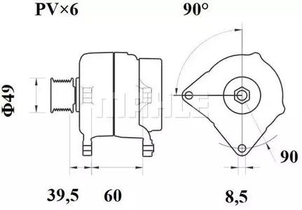Mahle Original MG 276 Генератор Mahle Original MG 276 Генератор
