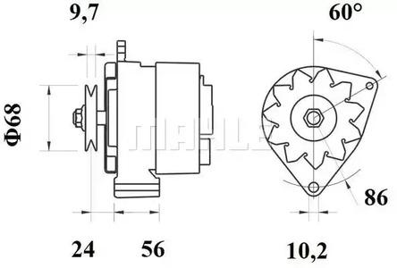 Mahle Original MG 282 Alternator assy