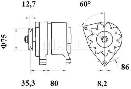 Mahle Original MG 283 Alternator assy