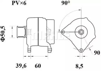 Mahle Original MG 296 Alternator assy