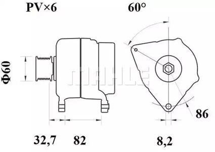 Mahle Original MG 306 Генератор Mahle Original MG 306 Генератор